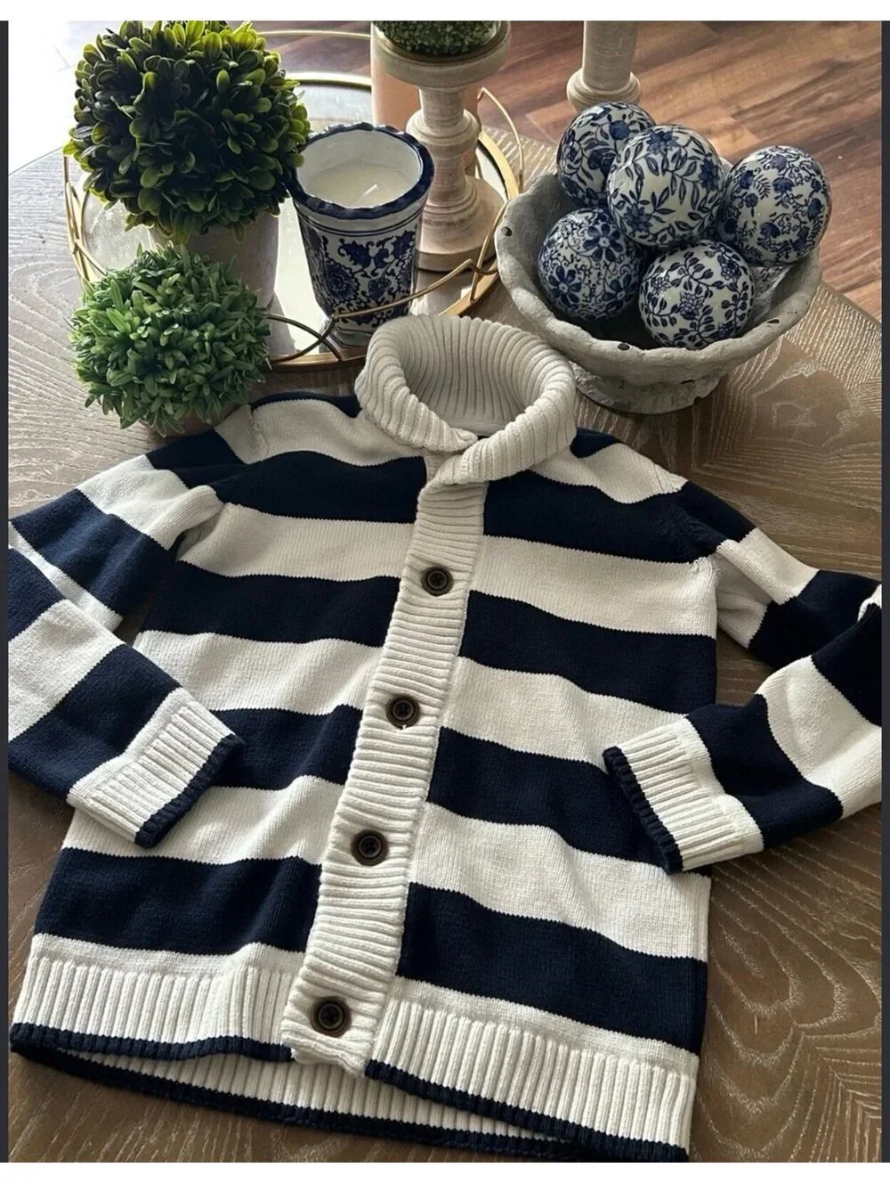 Gymboree Boys Striped Shawl Cardigan Sweater (3T)*Brand New/NWT